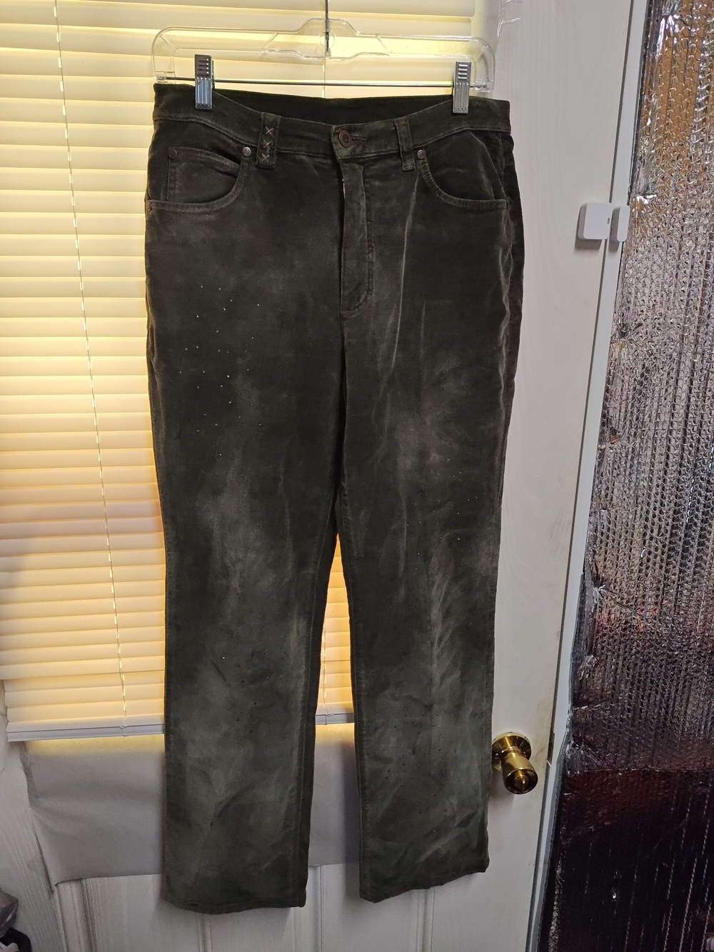 Dismero Vermoda Jeans Olive Green Solid Made in Italy